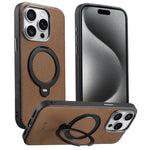 Custodia per telefono Suteni G7 con supporto magnetico a rotazione a 360° e retro in similpelle vegana con texture triangolare., For iPhone 17 Pro Max, For iPhone 17 Pro, For iPhone 17, For iPhone 16 Pro Max, For iPhone 16 Pro, For iPhone 16           ...