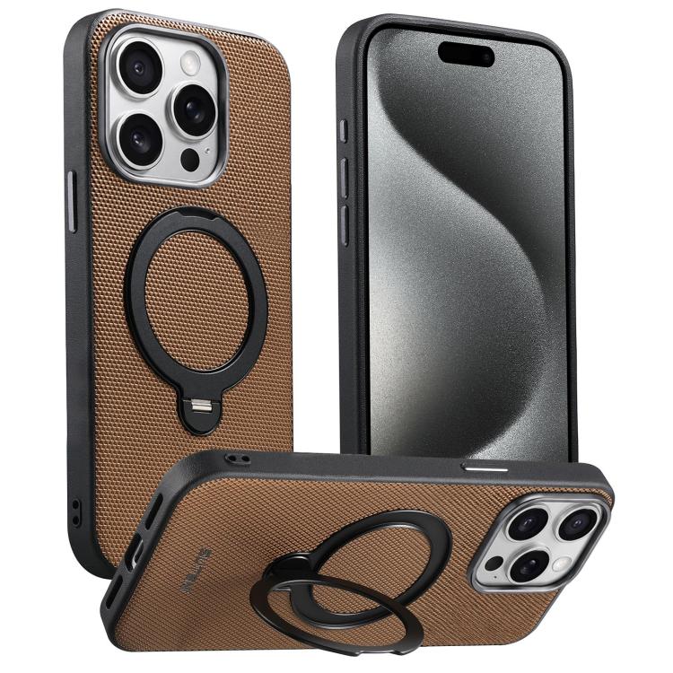 Custodia per telefono Suteni G7 con supporto magnetico a rotazione a 360° e retro in similpelle vegana con texture triangolare., For iPhone 17 Pro Max, For iPhone 17 Pro, For iPhone 17, For iPhone 16 Pro Max, For iPhone 16 Pro, For iPhone 16           ...