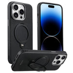 Custodia per telefono Suteni G7 con supporto magnetico a rotazione a 360° e retro in similpelle vegana con texture triangolare., For iPhone 15, For iPhone 14 Pro, For iPhone 14 Pro Max, For iPhone 14 / 13
