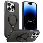 Custodia per telefono Suteni G7 con supporto magnetico a rotazione a 360° e retro in similpelle vegana con texture triangolare., For iPhone 15, For iPhone 14 Pro, For iPhone 14 Pro Max, For iPhone 14 / 13