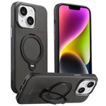 Custodia per telefono Suteni G7 con supporto magnetico a rotazione a 360° e retro in similpelle vegana con texture triangolare., For iPhone 15, For iPhone 14 Pro, For iPhone 14 Pro Max, For iPhone 14 / 13