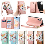 Portafoglio a forma di gatto con cerniera, custodia per telefono in ecopelle con cinturino, For iPhone 16 Pro Max, For iPhone 16 Pro, For iPhone 16 Plus, For iPhone 16