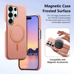 Cover posteriore per telefono in PU con texture litchi e MagSafe spazzolato., For Galaxy S23 Ultra 5G, For Galaxy S23+ 5G, For Galaxy S23 5G