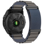 Cinturino per orologio in nylon a due sezioni con fibbia a C, ideale per alta montagna., For Gamin 22mm