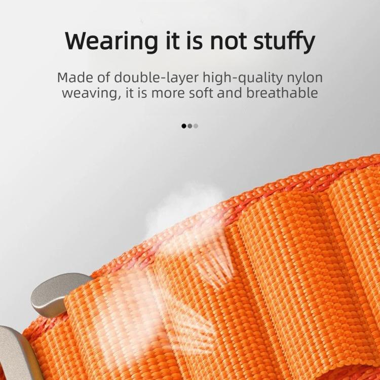 Cinturino per orologio in nylon a due sezioni con fibbia a C, ideale per alta montagna., For Gamin 22mm