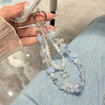 Custodia per telefono in TPU epossidico con glitter e quattro farfalle 3D, con bracciale a catena., For iPhone 17 Pro Max, For iPhone 17 Pro, For iPhone 17, For iPhone Air, For iPhone 16 Pro Max, For iPhone 16 Pro, For iPhone 16 Plus, For iPhone 16