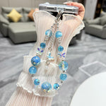 Custodia per telefono in TPU e resina epossidica con farfalla 3D glitterata e bracciale a catena, For iPhone 17 Pro Max, For iPhone 17 Pro, For iPhone 17, For iPhone Air, For iPhone 16 Pro Max, For iPhone 16 Pro, For iPhone 16 Plus, For iPhone 16