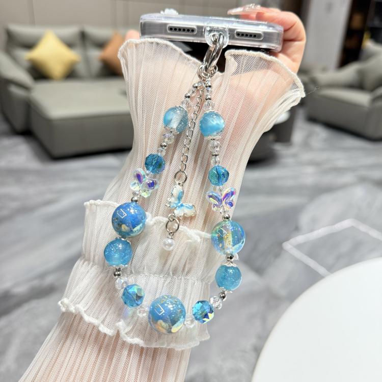 Custodia per telefono in TPU e resina epossidica con farfalla 3D glitterata e bracciale a catena, For iPhone 15 Pro Max, For iPhone 15 Pro, For iPhone 15 Plus, For iPhone 15, For iPhone 14 Plus, For iPhone 14, For iPhone 14 Pro, For iPhone 14 Pro Max