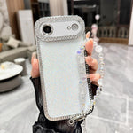 Custodia per telefono in TPU con paillettes glitterate effetto diamante e catena a bracciale, For iPhone 17, For iPhone  Air