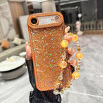 Custodia per telefono in TPU con paillettes glitterate effetto diamante e catena a bracciale, For iPhone 17, For iPhone  Air