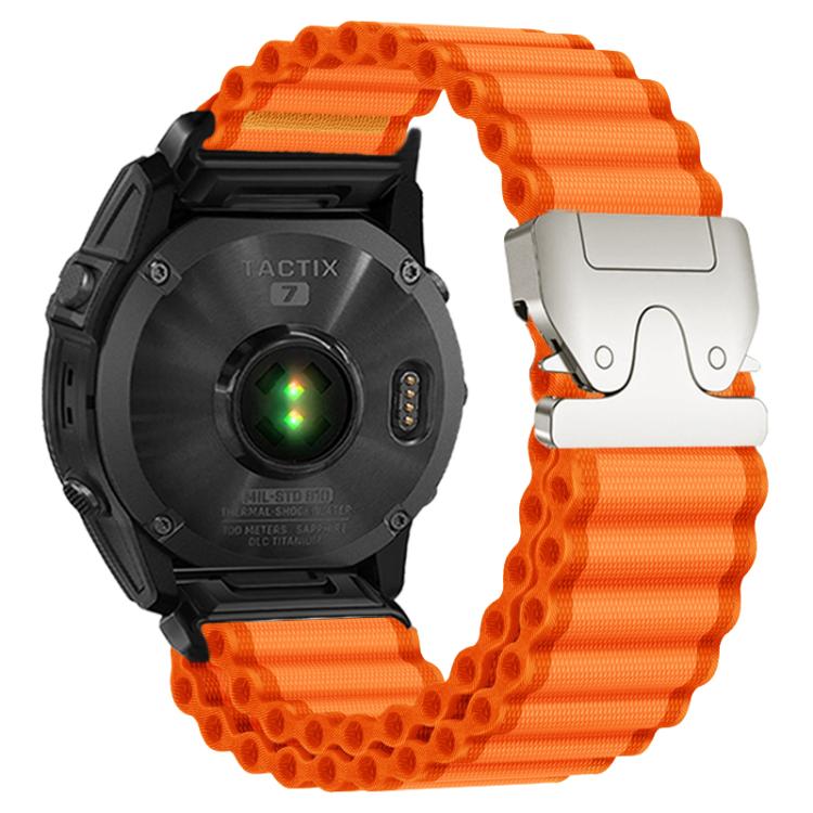 Cinturino per orologio in nylon a coste larghe con fibbia da paracadute, ideale per fuoristrada., For Gamin 26mm, For Gamin 22mm, For Gamin 20mm