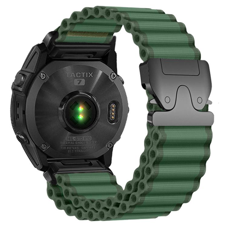 Cinturino per orologio in nylon a coste larghe con fibbia da paracadute, ideale per fuoristrada., For Gamin 26mm, For Gamin 22mm, For Gamin 20mm