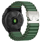 Cinturino per orologio in nylon a coste larghe con fibbia da paracadute, ideale per fuoristrada., For Gamin 26mm, For Gamin 22mm, For Gamin 20mm