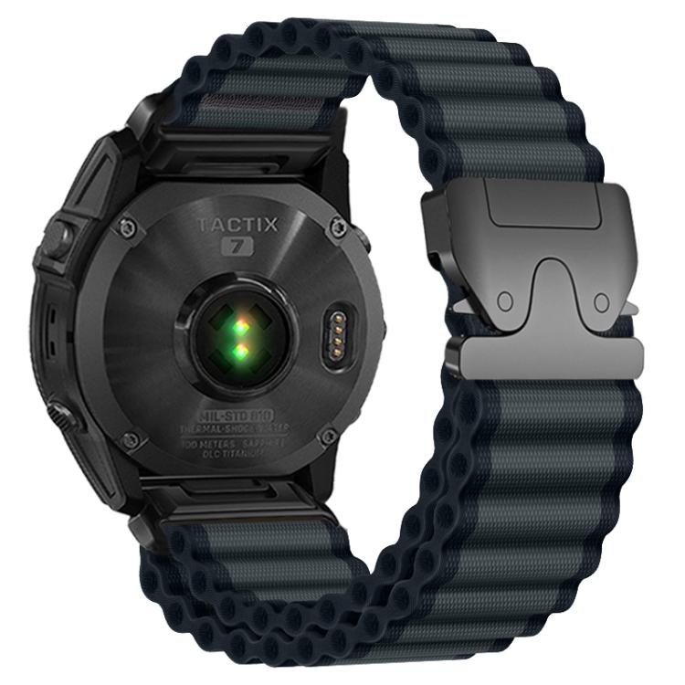 Cinturino per orologio in nylon a coste larghe con fibbia da paracadute, ideale per fuoristrada., For Gamin 26mm, For Gamin 22mm, For Gamin 20mm