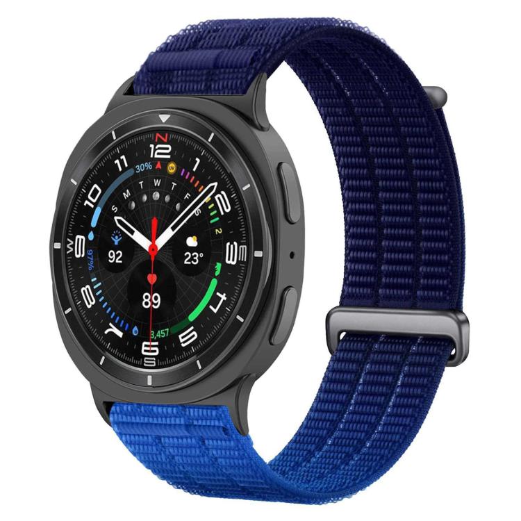 Cinturino per orologio con chiusura in metallo, in nylon traspirante a doppia maglia, effetto nuvola, con passante in nylon., For Samsung Galaxy Watch8 / Watch8 Classic