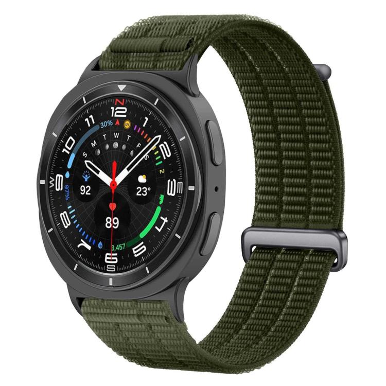 Cinturino per orologio con chiusura in metallo, in nylon traspirante a doppia maglia, effetto nuvola, con passante in nylon., For Samsung Galaxy Watch8 / Watch8 Classic