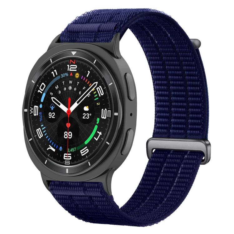 Cinturino per orologio con chiusura in metallo, in nylon traspirante a doppia maglia, effetto nuvola, con passante in nylon., For Samsung Galaxy Watch8 / Watch8 Classic