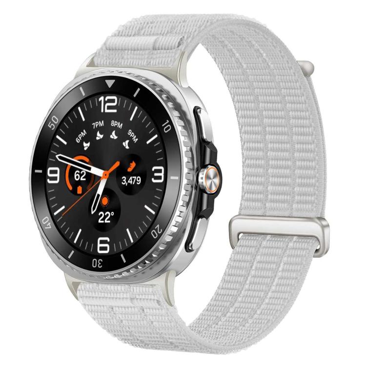 Cinturino per orologio con chiusura in metallo, in nylon traspirante a doppia maglia, effetto nuvola, con passante in nylon., For Samsung Galaxy Watch8 / Watch8 Classic