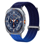 Cinturino per orologio con chiusura in metallo, in nylon traspirante a doppia maglia, effetto nuvola, con passante in nylon., For Samsung Galaxy Watch Ultra 47mm / Ultra 2025