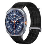 Cinturino per orologio con chiusura in metallo, in nylon traspirante a doppia maglia, effetto nuvola, con passante in nylon., For Samsung Galaxy Watch Ultra 47mm / Ultra 2025