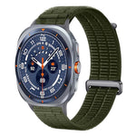 Cinturino per orologio con chiusura in metallo, in nylon traspirante a doppia maglia, effetto nuvola, con passante in nylon., For Samsung Galaxy Watch Ultra 47mm / Ultra 2025