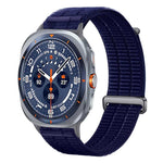 Cinturino per orologio con chiusura in metallo, in nylon traspirante a doppia maglia, effetto nuvola, con passante in nylon., For Samsung Galaxy Watch Ultra 47mm / Ultra 2025
