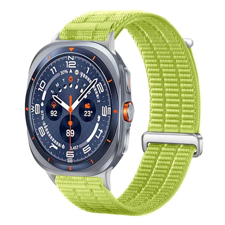 Cinturino per orologio con chiusura in metallo, in nylon traspirante a doppia maglia, effetto nuvola, con passante in nylon., For Samsung Galaxy Watch Ultra 47mm / Ultra 2025