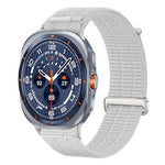 Cinturino per orologio con chiusura in metallo, in nylon traspirante a doppia maglia, effetto nuvola, con passante in nylon., For Samsung Galaxy Watch Ultra 47mm / Ultra 2025