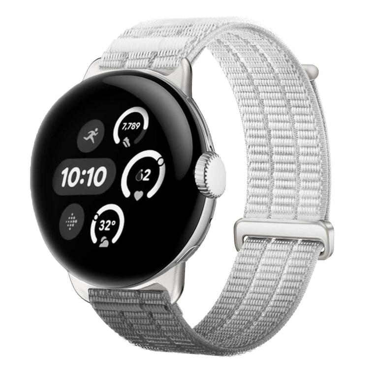 Cinturino per orologio con chiusura in metallo, in nylon traspirante a doppia maglia, effetto nuvola, con passante in nylon., For Google Pixel Watch 4 / 3 45mm, For Google Pixel Watch 4 / 3 / 2 / 1 41mm