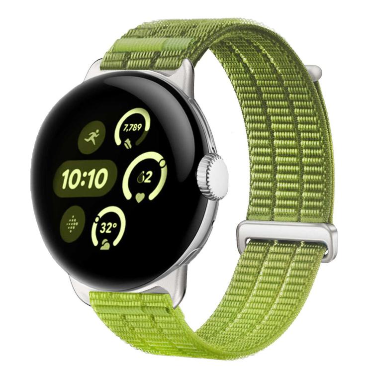 Cinturino per orologio con chiusura in metallo, in nylon traspirante a doppia maglia, effetto nuvola, con passante in nylon., For Google Pixel Watch 4 / 3 45mm, For Google Pixel Watch 4 / 3 / 2 / 1 41mm