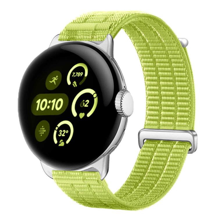Cinturino per orologio con chiusura in metallo, in nylon traspirante a doppia maglia, effetto nuvola, con passante in nylon., For Google Pixel Watch 4 / 3 45mm, For Google Pixel Watch 4 / 3 / 2 / 1 41mm