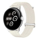 Cinturino per orologio con chiusura in metallo, in nylon traspirante a doppia maglia, effetto nuvola, con passante in nylon., For Google Pixel Watch 4 / 3 45mm, For Google Pixel Watch 4 / 3 / 2 / 1 41mm