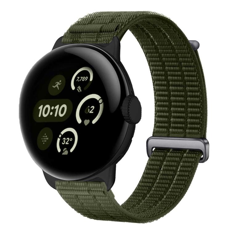 Cinturino per orologio con chiusura in metallo, in nylon traspirante a doppia maglia, effetto nuvola, con passante in nylon., For Google Pixel Watch 4 / 3 45mm, For Google Pixel Watch 4 / 3 / 2 / 1 41mm
