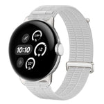 Cinturino per orologio con chiusura in metallo, in nylon traspirante a doppia maglia, effetto nuvola, con passante in nylon., For Google Pixel Watch 4 / 3 45mm, For Google Pixel Watch 4 / 3 / 2 / 1 41mm