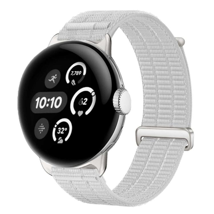 Cinturino per orologio con chiusura in metallo, in nylon traspirante a doppia maglia, effetto nuvola, con passante in nylon., For Google Pixel Watch 4 / 3 45mm, For Google Pixel Watch 4 / 3 / 2 / 1 41mm