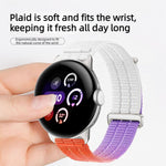 Cinturino per orologio con chiusura in metallo, in nylon traspirante a doppia maglia, effetto nuvola, con passante in nylon., For Google Pixel Watch 4 / 3 45mm, For Google Pixel Watch 4 / 3 / 2 / 1 41mm