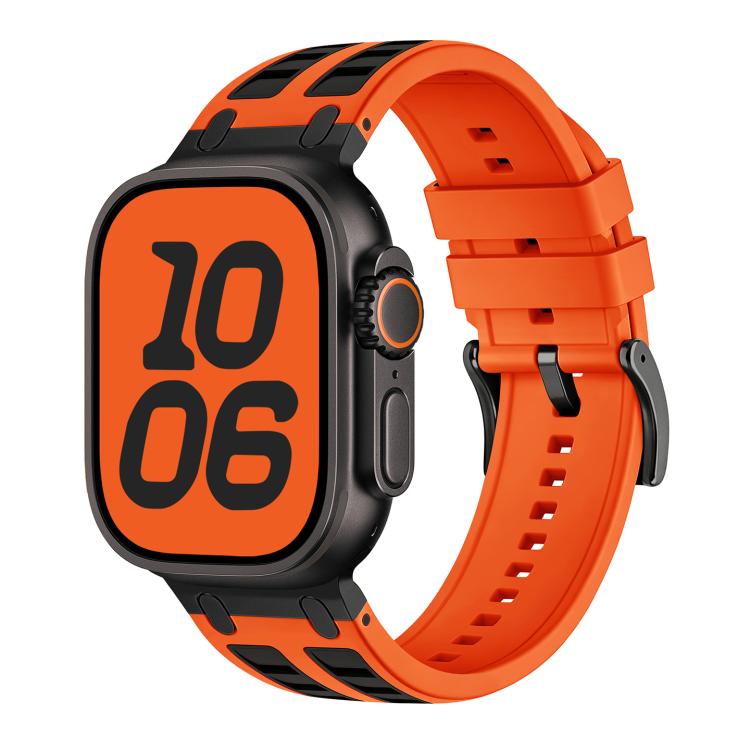 Cinturino per orologio in silicone dai colori vivaci a contrasto, For Apple Watch 46mm / 49mm / 45mm / 44mm
