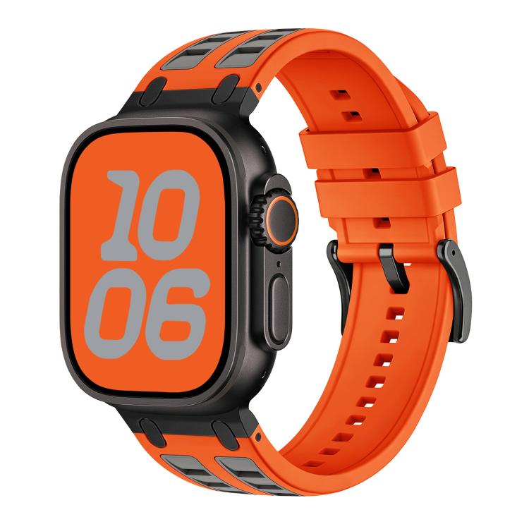 Cinturino per orologio in silicone dai colori vivaci a contrasto, For Apple Watch 46mm / 49mm / 45mm / 44mm