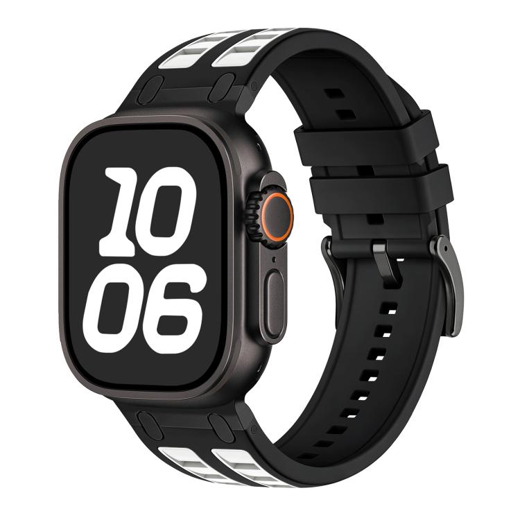 Cinturino per orologio in silicone dai colori vivaci a contrasto, For Apple Watch 46mm / 49mm / 45mm / 44mm