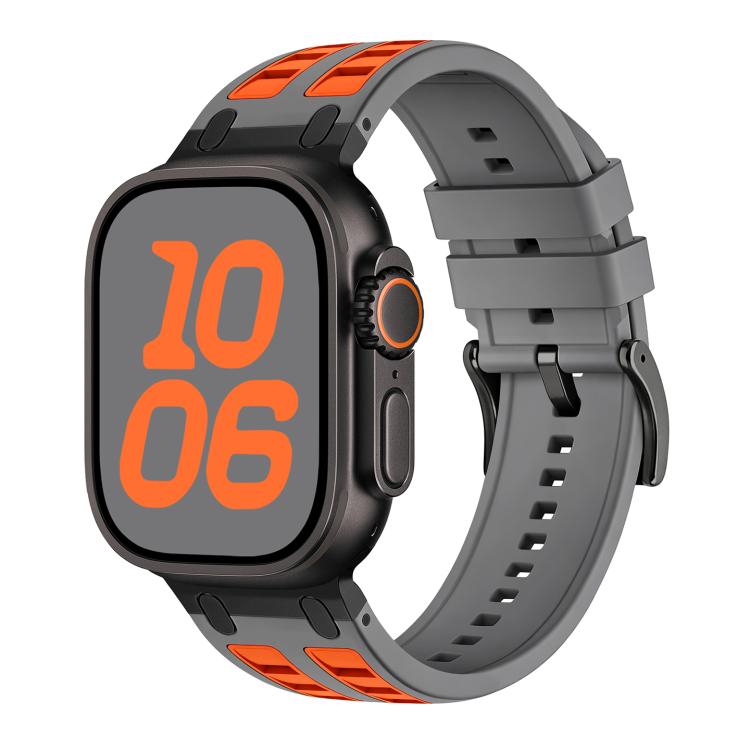 Cinturino per orologio in silicone dai colori vivaci a contrasto, For Apple Watch 46mm / 49mm / 45mm / 44mm