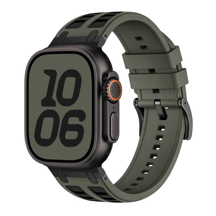 Cinturino per orologio in silicone dai colori vivaci a contrasto, For Apple Watch 46mm / 49mm / 45mm / 44mm