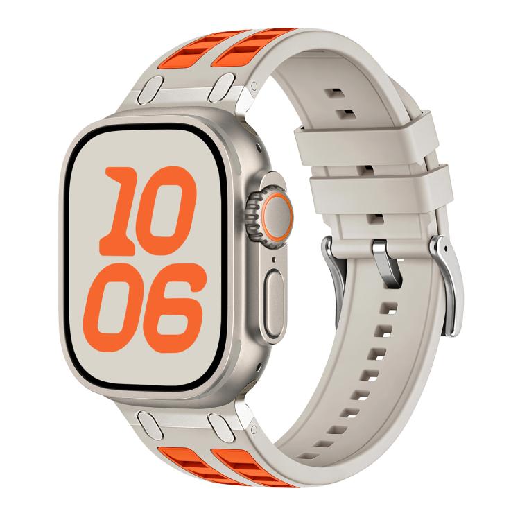 Cinturino per orologio in silicone dai colori vivaci a contrasto, For Apple Watch 46mm / 49mm / 45mm / 44mm