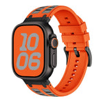 Cinturino per orologio in silicone dai colori vivaci a contrasto, For Apple Watch 42mm / 41mm / 40mm / 38mm