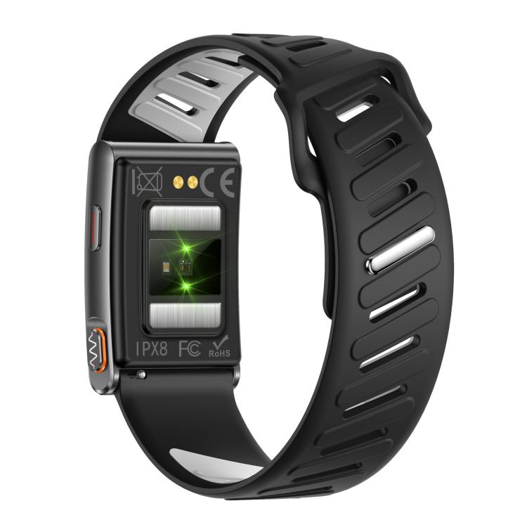 Braccialetto intelligente KR96 Pro senza schermo con cinturino in silicone, supporto per il monitoraggio della salute e diverse modalità sportive.