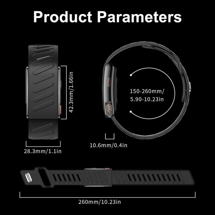 Braccialetto intelligente KR96 Pro senza schermo con cinturino in silicone, supporto per il monitoraggio della salute e diverse modalità sportive.