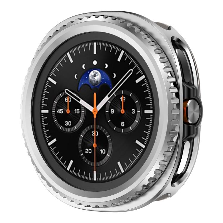 Custodia protettiva per orologio in PC con cornice metallica girevole., For Samsung Galaxy Watch8 Classic 46mm