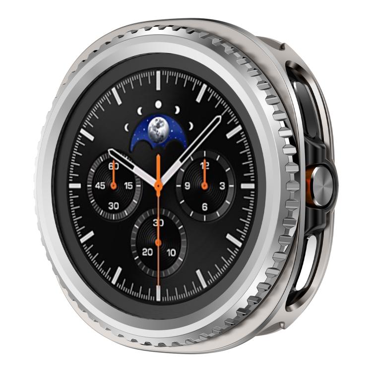 Custodia protettiva per orologio in PC con cornice metallica girevole., For Samsung Galaxy Watch8 Classic 46mm