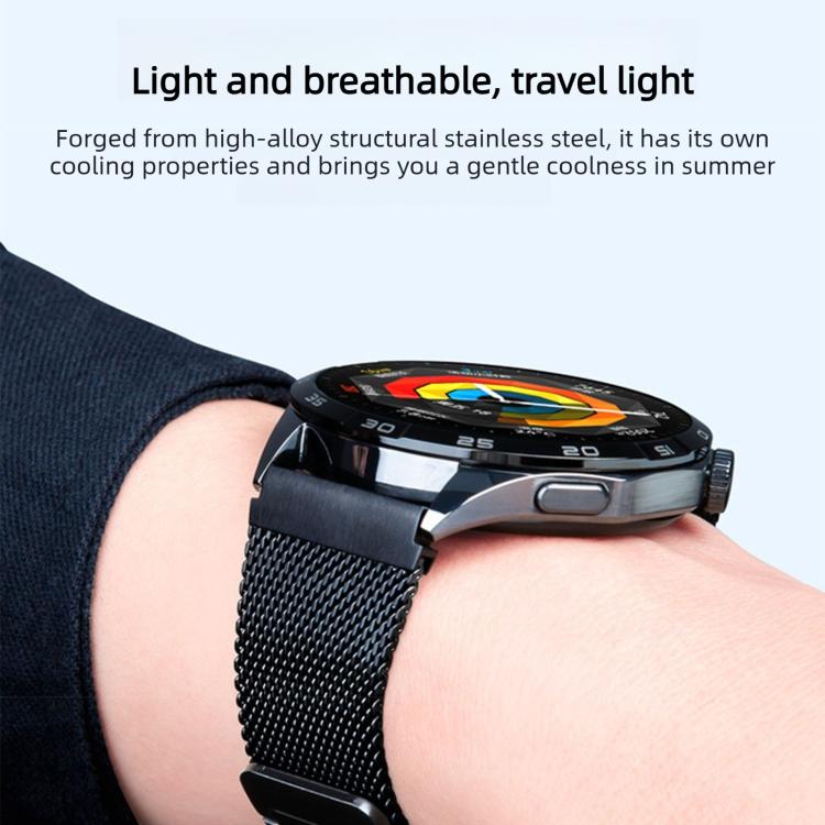Cinturino per orologio magnetico in acciaio inossidabile a forma di I, For Huawei Watch GT Runner 2