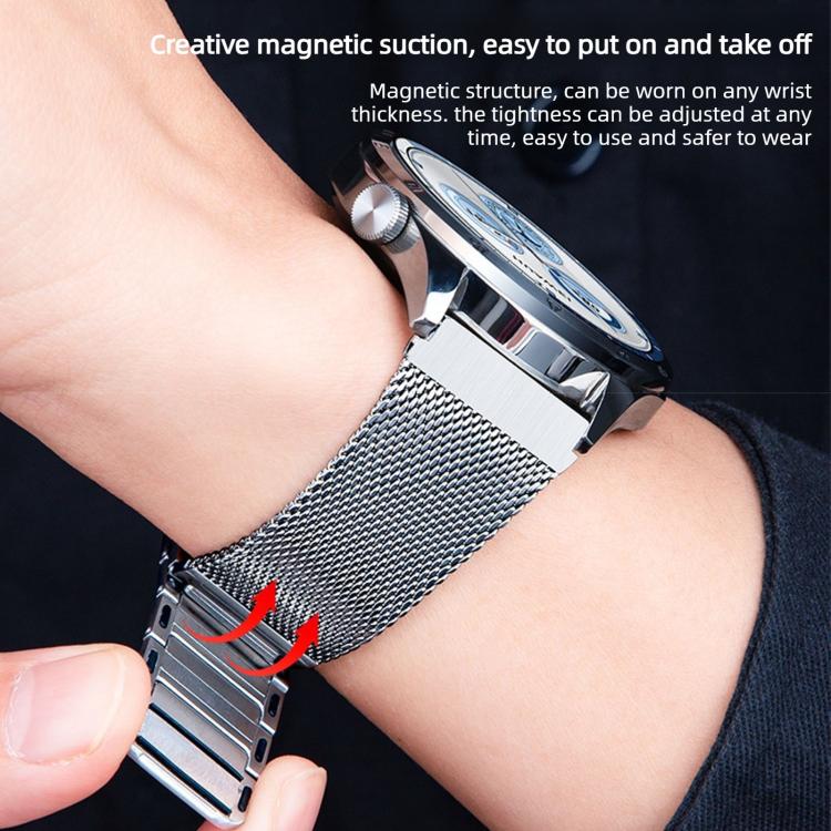 Cinturino per orologio magnetico in acciaio inossidabile a forma di I, For Huawei Watch GT Runner 2