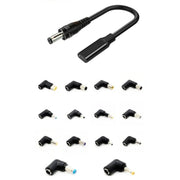 14 adattatori CC PA-100W da 100W, kit di adattatori da USB-C/Type-C femmina a CC maschio da 100W